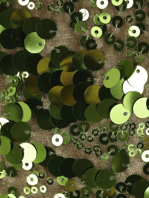 GANNI sequin-embellished T-shirt - Green