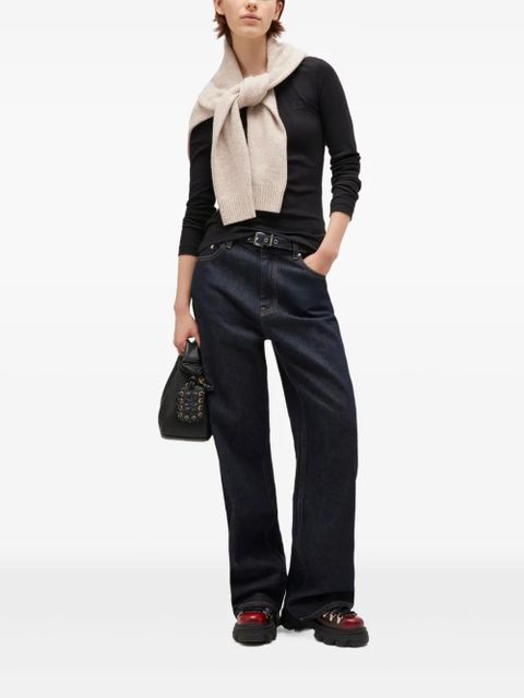 GANNI rib long-sleeve T-shirt - Black - zdjęcie produktu nr 2