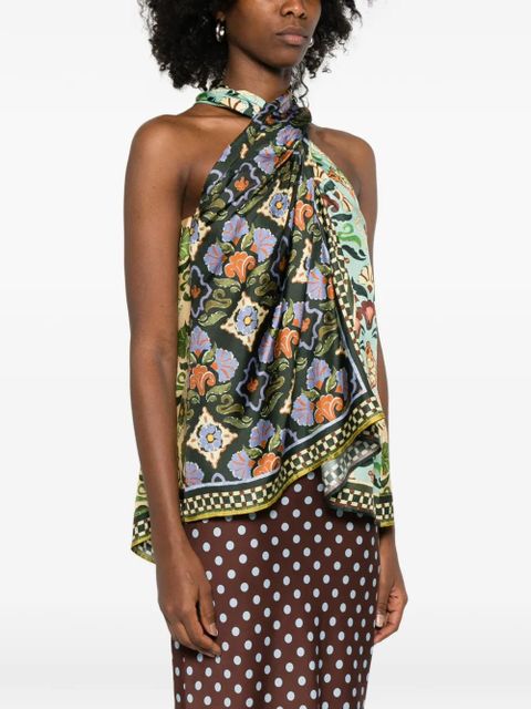 ALEMAIS geometric-pattern blouse - Blue - zdjęcie produktu nr 2