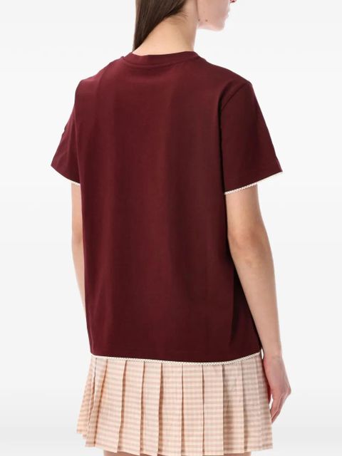 Moncler crew neck jersey T-shirt - Red - zdjęcie produktu nr 2