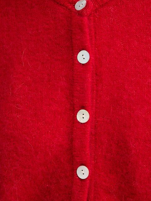 American Vintage kardigan z domieszką wełny GILET ML COL ROND