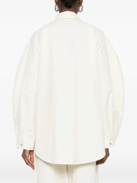 Nanushka balloon binding detail shirt - Neutrals