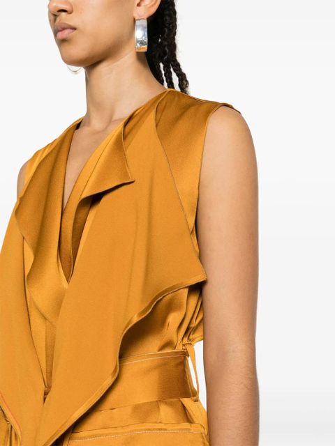 Victoria Beckham layered trench dress - Brown