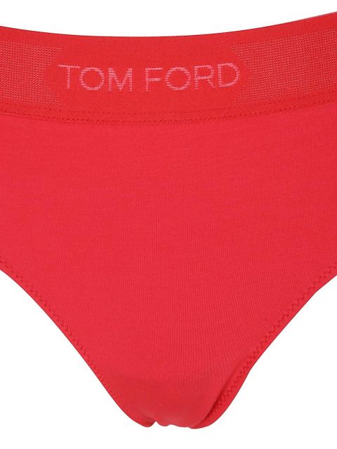 TOM FORD logo-embellished thong - Red - zdjęcie produktu nr 2