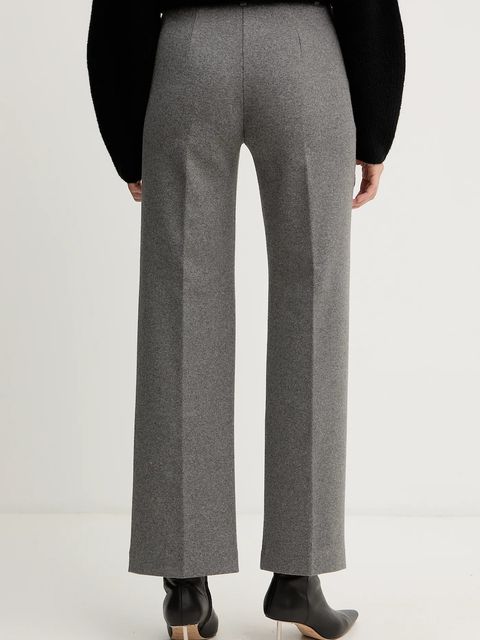 Weekend Max Mara spodnie ZELOTA damskie kolor szary szerokie high waist 2525786012600