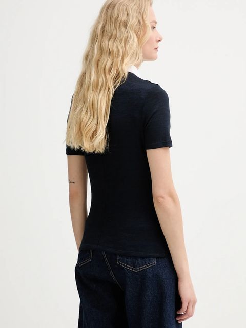 Rag & Bone polo damski kolor granatowy WCC24FT019JY19 - zdjęcie produktu nr 2