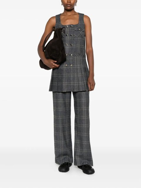 Maje checked tailored trousers - Grey