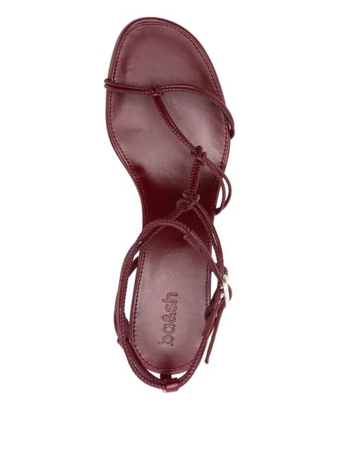 Ba&Sh 80mm knotted leather sandals - Red