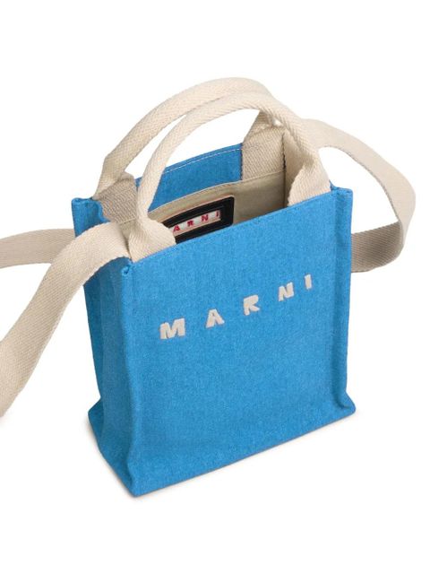 Marni Denim tote mini bag - Blue