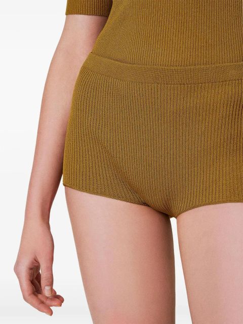 TWINSET knitted mini shorts - Green