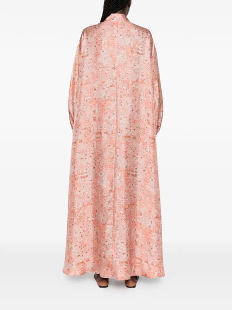 Max Mara embelished-collar printed dress - Pink