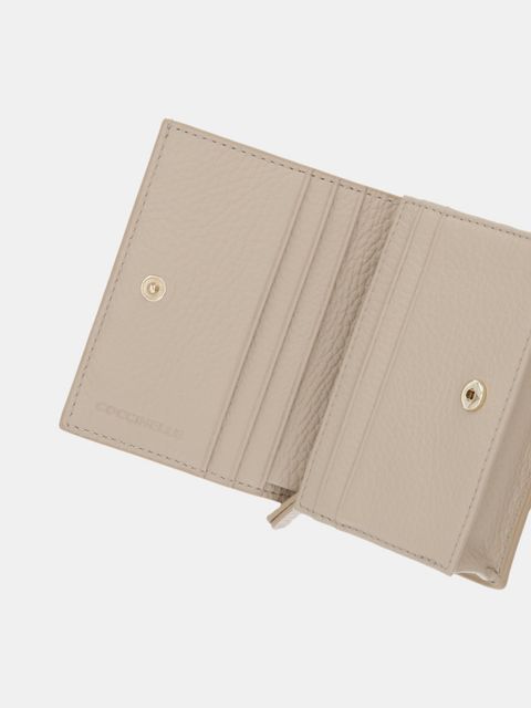 Coccinelle portfel skórzany damski kolor beżowy E2 MW5 17 21 01