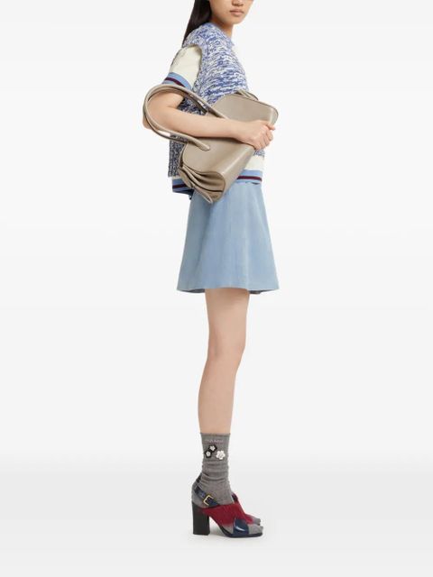 Marni v-neck ribbed T-shirt - Blue - zdjęcie produktu nr 2