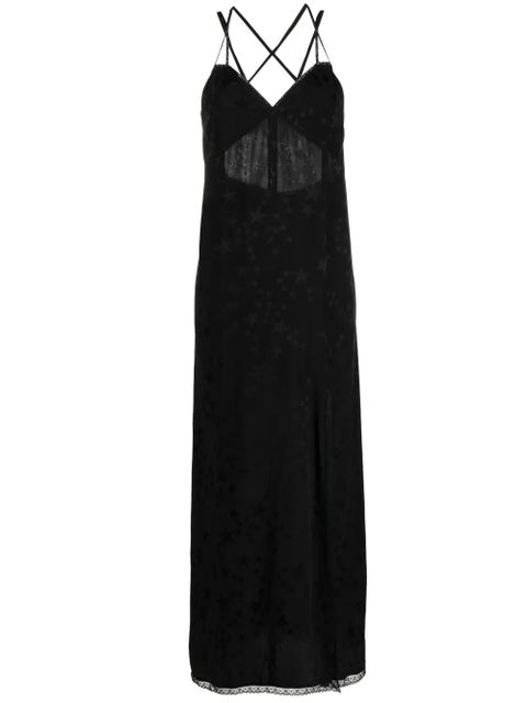 Zadig&Voltaire Rohal star-jacquard silk dress - Black - zdjęcie produktu nr 1