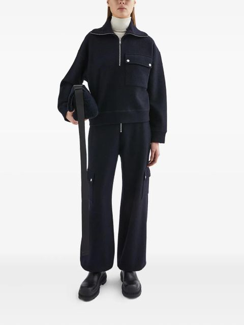 Jil Sander felted sweatshirt - Blue - zdjęcie produktu nr 2