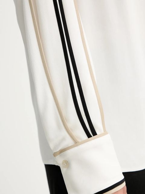 BOSS bluzka damska kolor beżowy z aplikacją 50546147