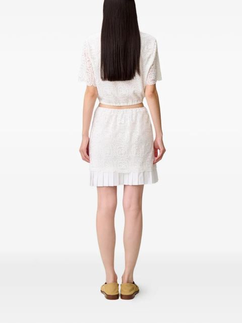 Claudie Pierlot drawstring mini skirt - White