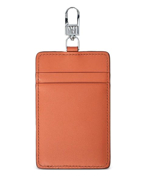 Max Mara pebble-grain badge holder - Orange