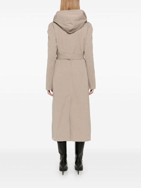 Balenciaga hooded trench coat - Brown