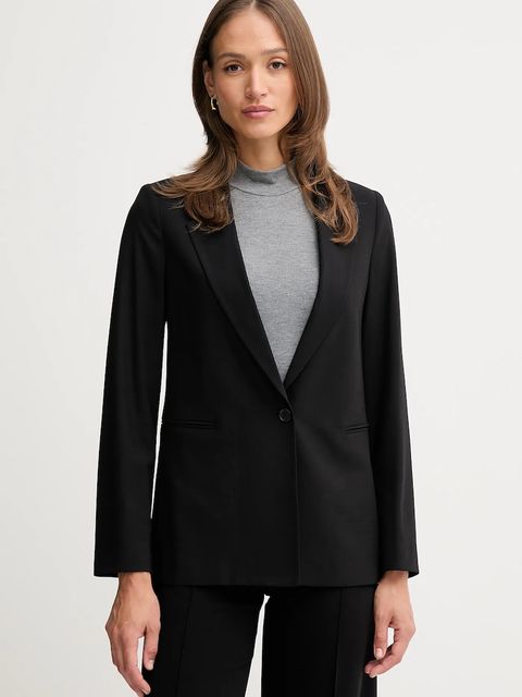 United Colors of Benetton marynarka kolor czarny jednorzędowa gładka 2962DW00H - zdjęcie produktu nr 1