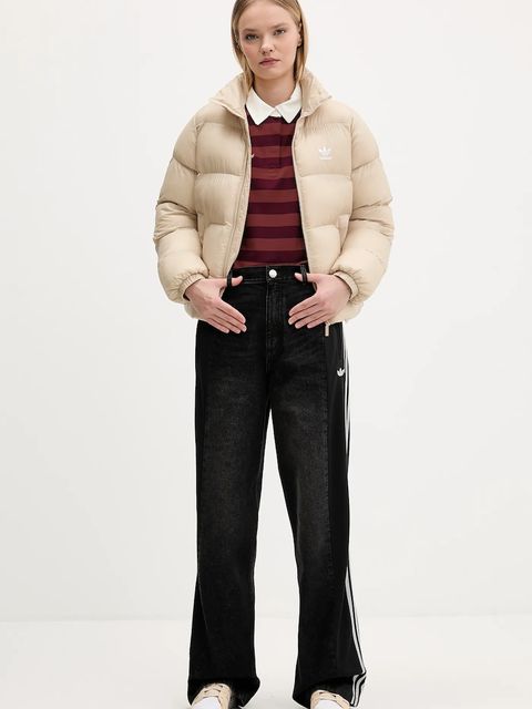 adidas Originals kurtka Short Puffer kolor beżowy zimowa JX2947 - zdjęcie produktu nr 2