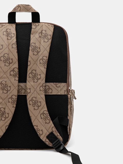 Guess plecak BERTA damski kolor beżowy duży wzorzysty TWOB86 88033