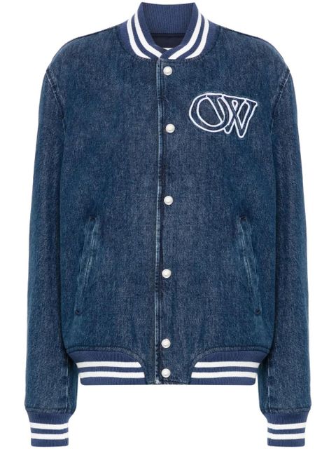Off-White logo-embroidered jacket - Blue - zdjęcie produktu nr 1