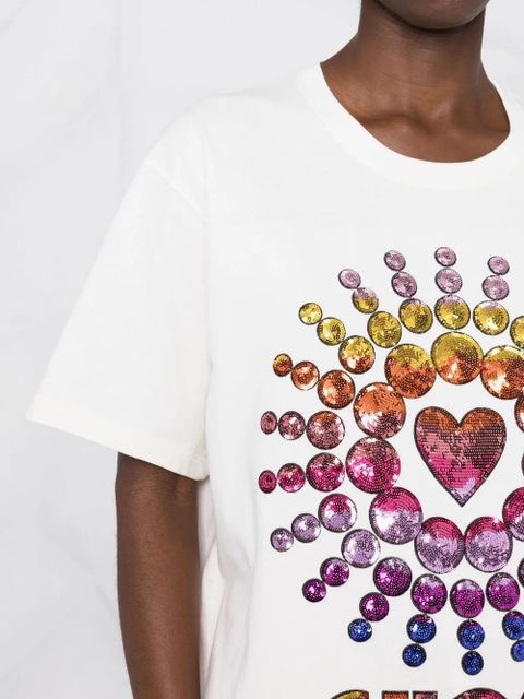 Gucci Love Parade sequinned T-shirt - Neutrals