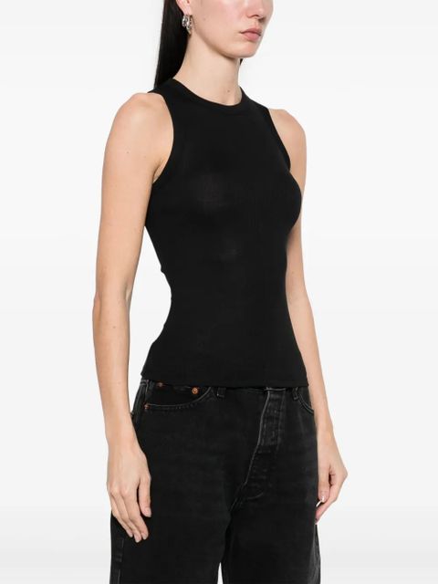 Aya Muse ribbed tank top - Black