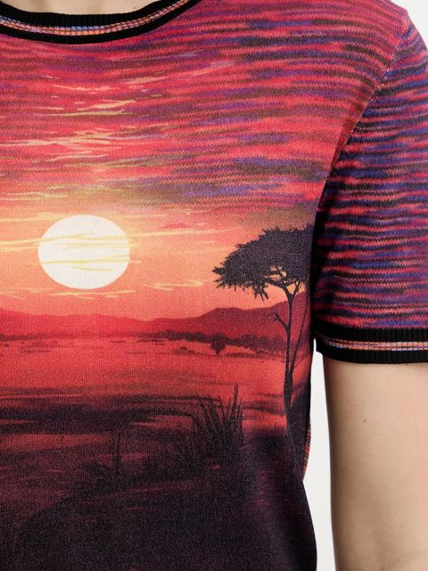 Desigual t-shirt AFRICA damski kolor pomarańczowy 25WWTF05