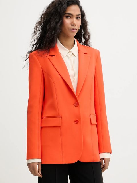 Patrizia Pepe marynarka kolor pomarańczowy jednorzędowa gładka 8S0572 A726 - zdjęcie produktu nr 1