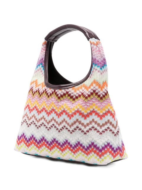 Missoni Raschel zigzag-pattern tote bag - Neutrals