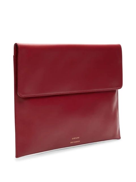 LouLou de Saison Gaia leather clutch bag - Red - zdjęcie produktu nr 2