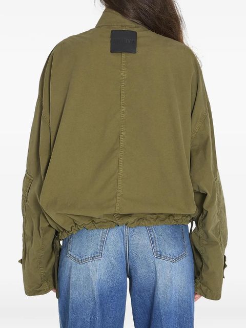 The Attico flap-pocket drawstring jacket - Green