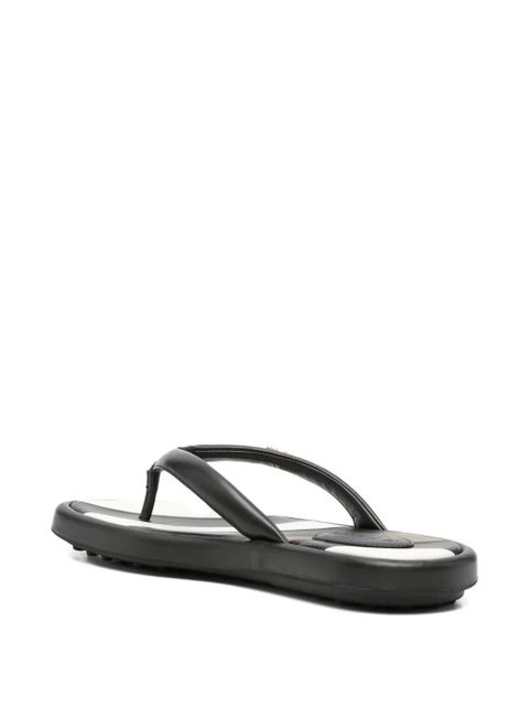 Tod's logo thong sandals - Black