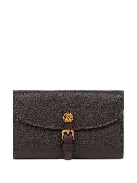ETRO Pony hammered-leather wallet - Brown - zdjęcie produktu nr 1