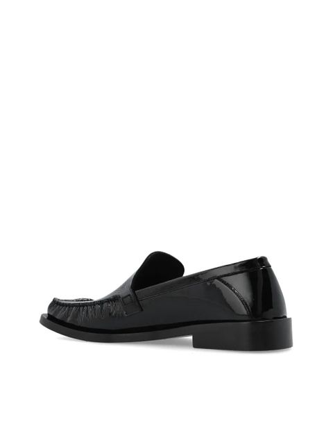 The Attico leather loafers - Black