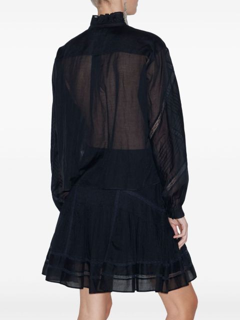 MARANT ÉTOILE Gaia embroidered cotton blouse - Black