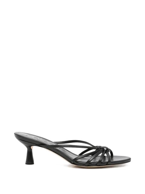 Aeyde knotted-strap leather sandals - Black - zdjęcie produktu nr 1