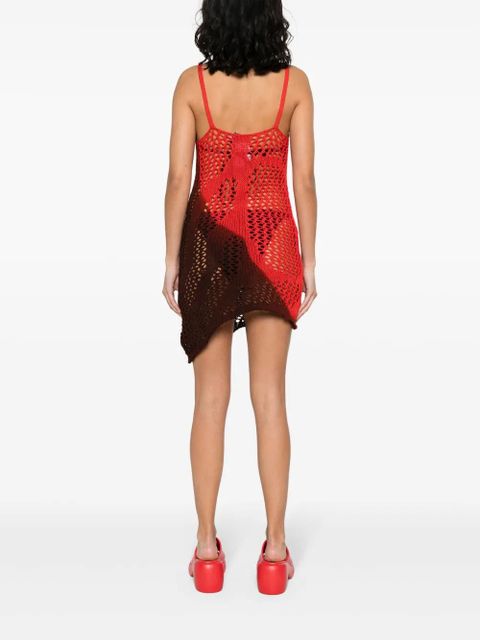 The Attico sleeveless knitted dress - Red