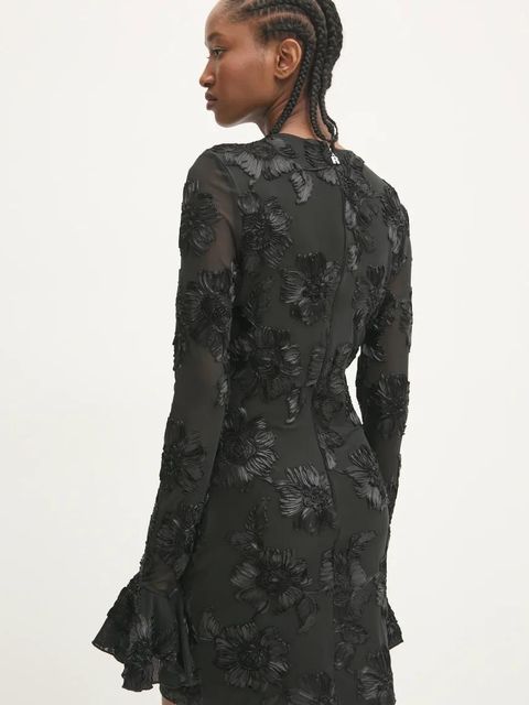 Rotate sukienka 0 kolor czarny mini dopasowana 113226100