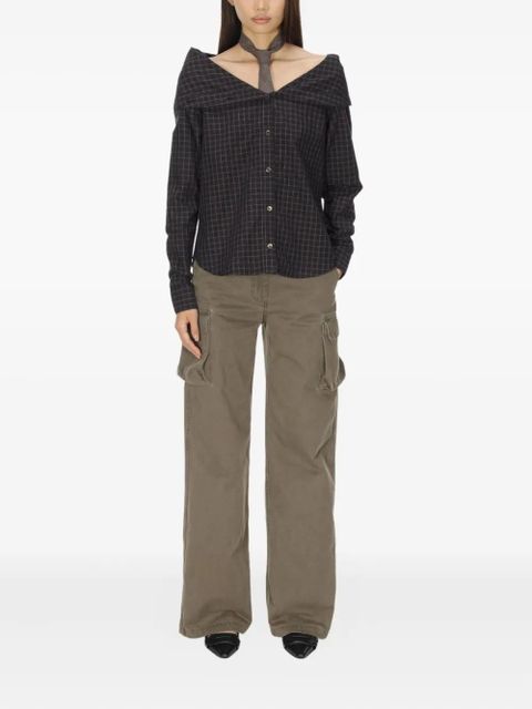 OUR LEGACY checked long-sleeve shirt - Black - zdjęcie produktu nr 2