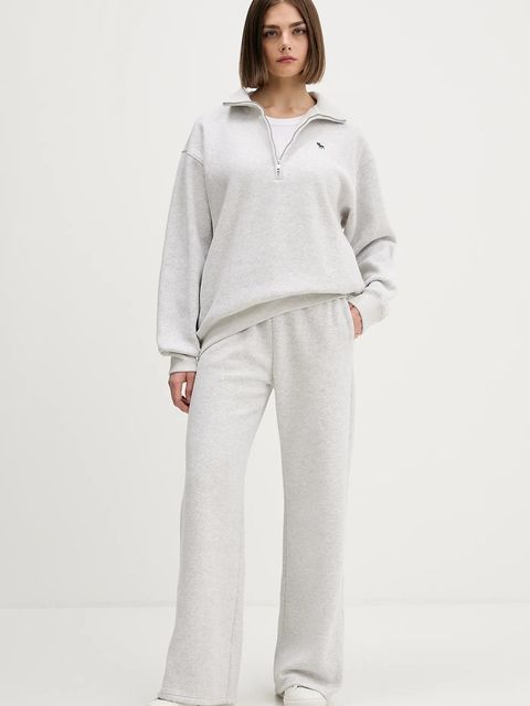 Abercrombie & Fitch bluza damska kolor szary melanżowa KI152-5418-912 - zdjęcie produktu nr 2