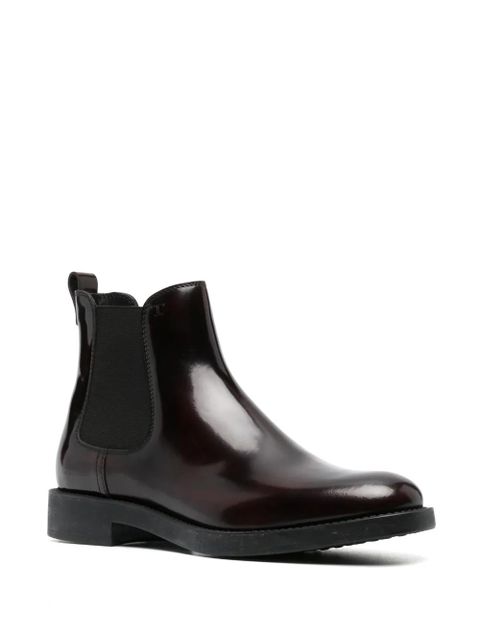 Tod's Chelsea leather ankle boots - Red - zdjęcie produktu nr 2