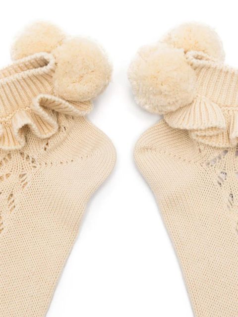 Valentino Garavani cotton pompom socks - Neutrals - zdjęcie produktu nr 2