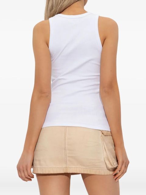 Diesel T-Anky-D ribbed logo top - White
