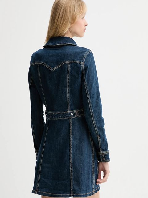 Levi's sukienka jeansowa kolor niebieski mini dopasowana 003S6