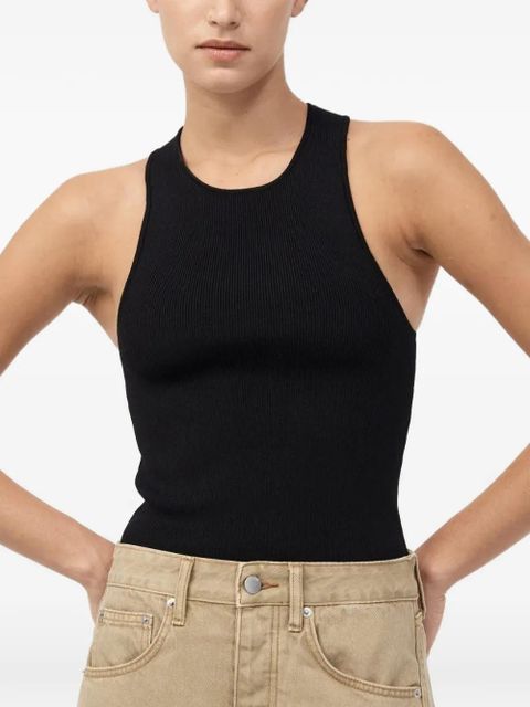 St. Agni ribbed racer-back tank top - Black - zdjęcie produktu nr 1