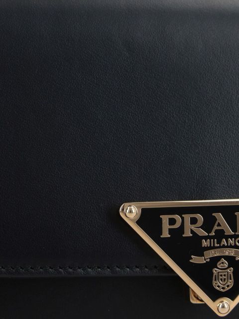Prada triangle-logo crossbody bag - Black