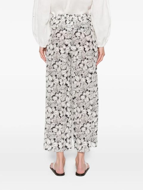 Weekend Max Mara Nirvana floral-pattern trousers - White